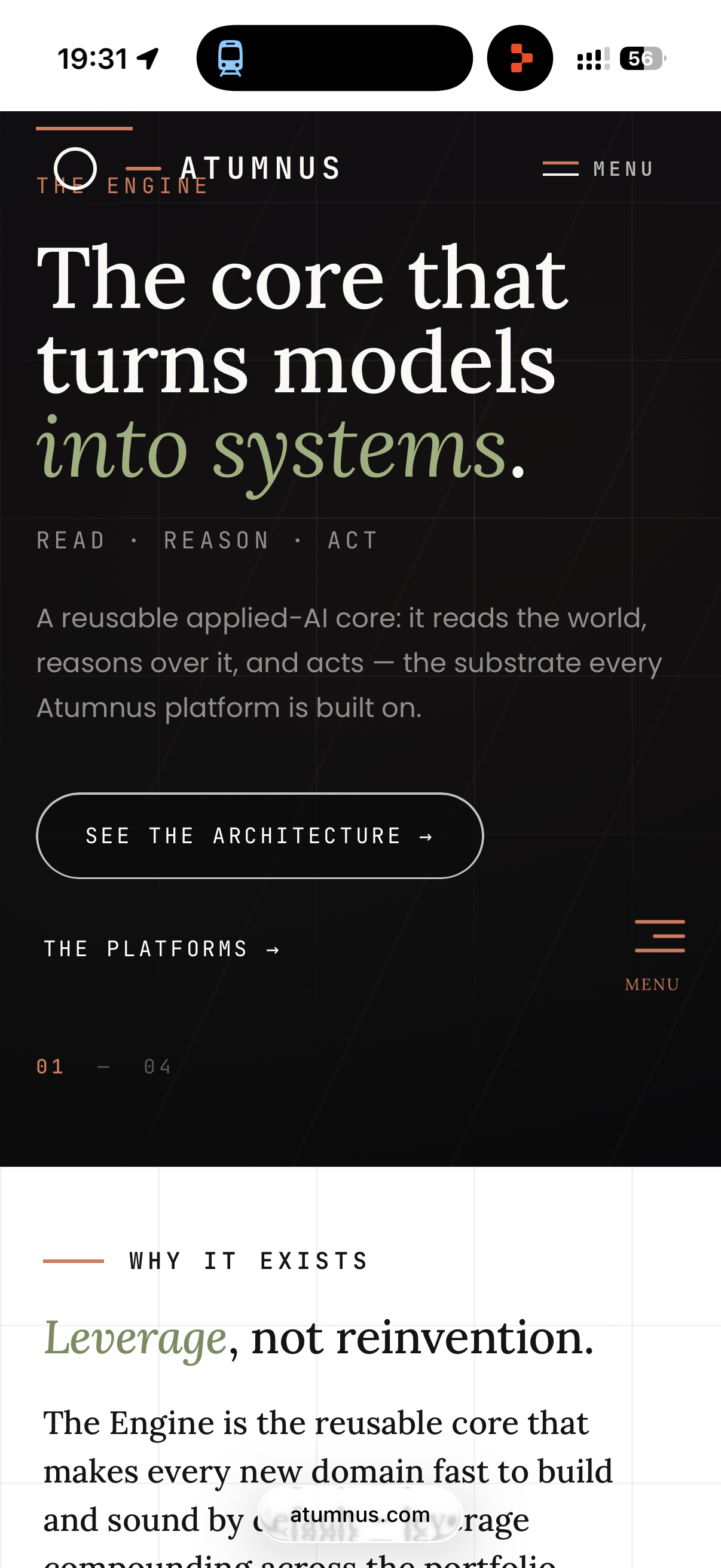 The core that turns models into systems - read · reason · act