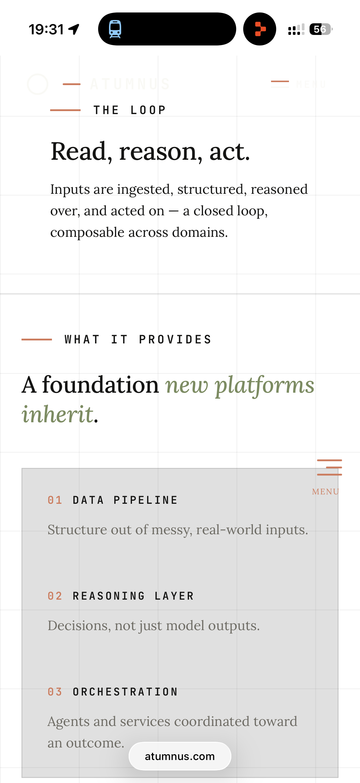 The loop - data pipeline, reasoning layer, orchestration