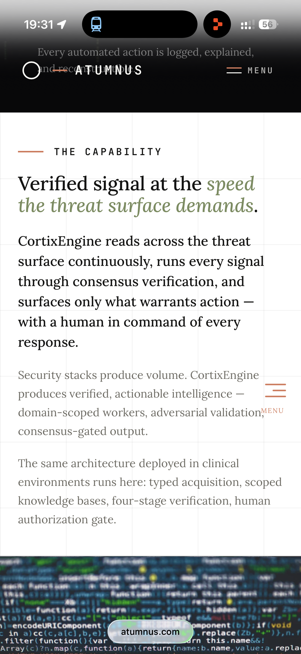 CortixEngine - verified signal at the speed the threat surface demands