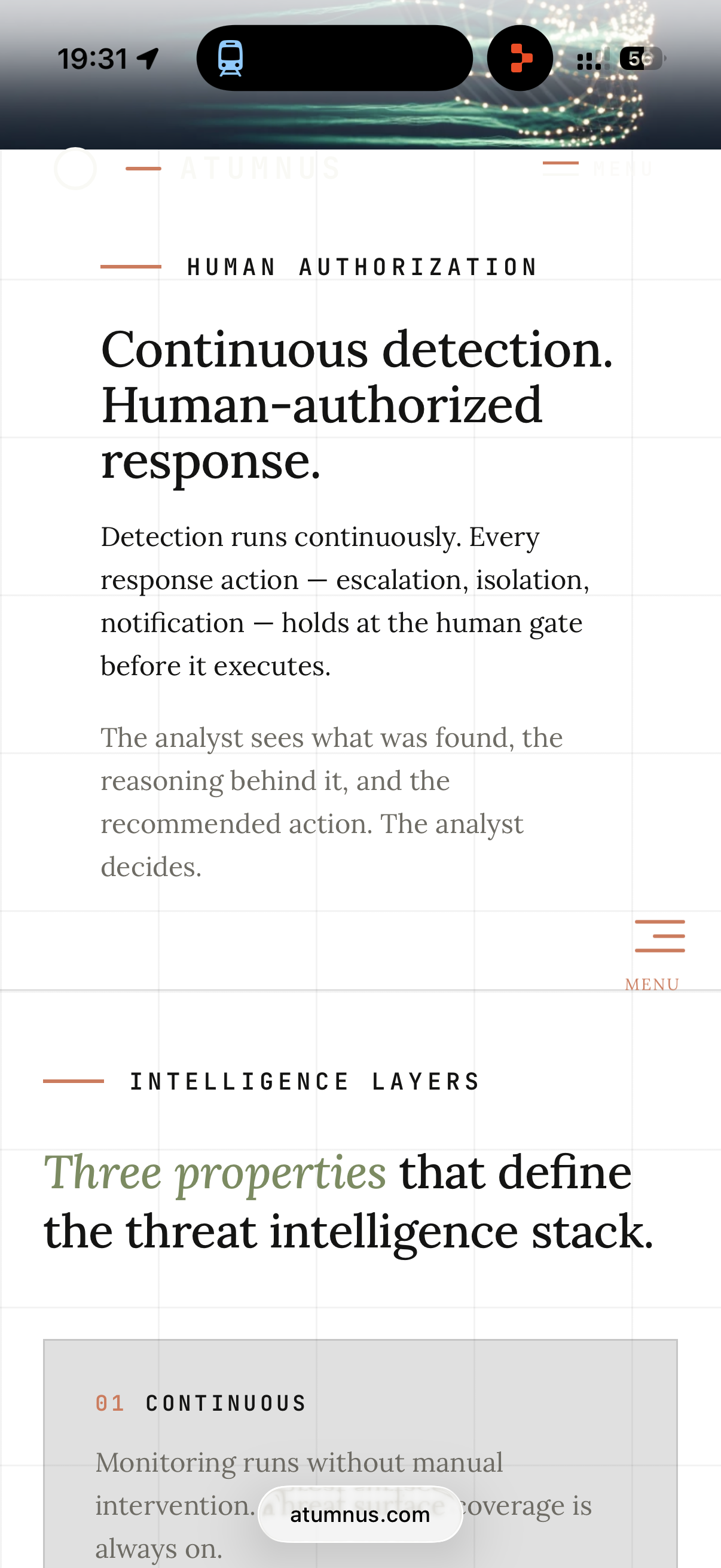 Continuous detection. Human-authorized response.
