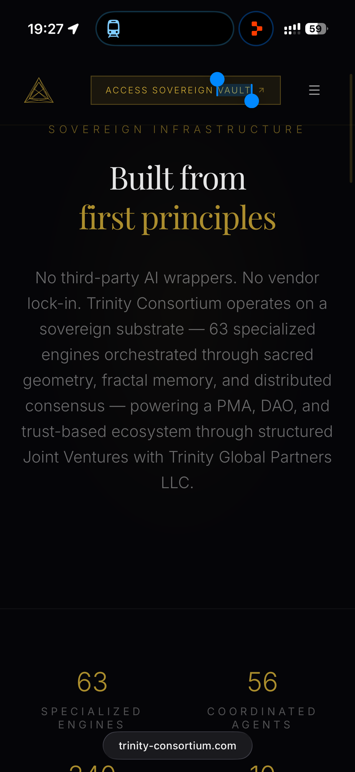 Built from first principles: 63 engines, no vendor lock-in