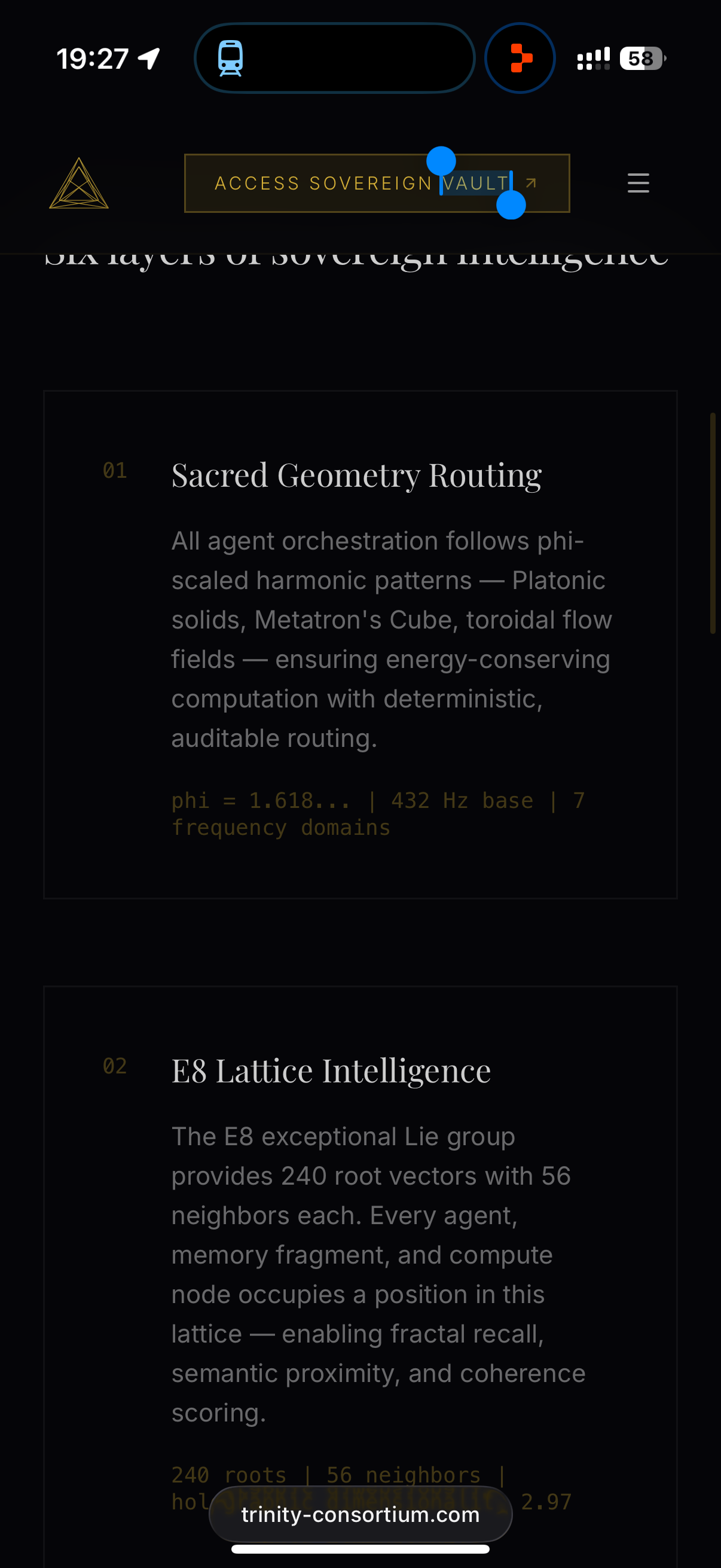 Sacred geometry routing: phi-scaled harmonic orchestration