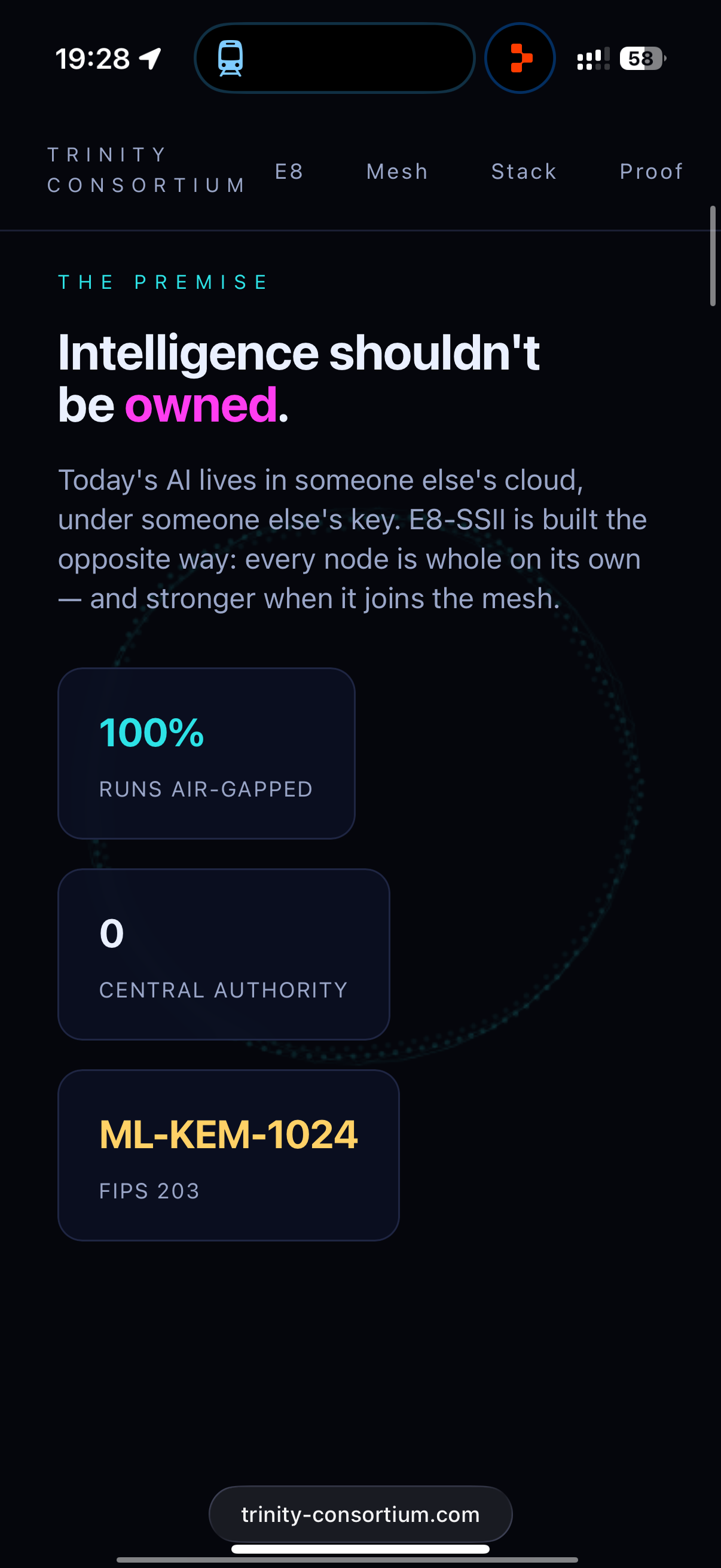 Intelligence shouldn't be owned: 100% air-gapped, 0 central authority