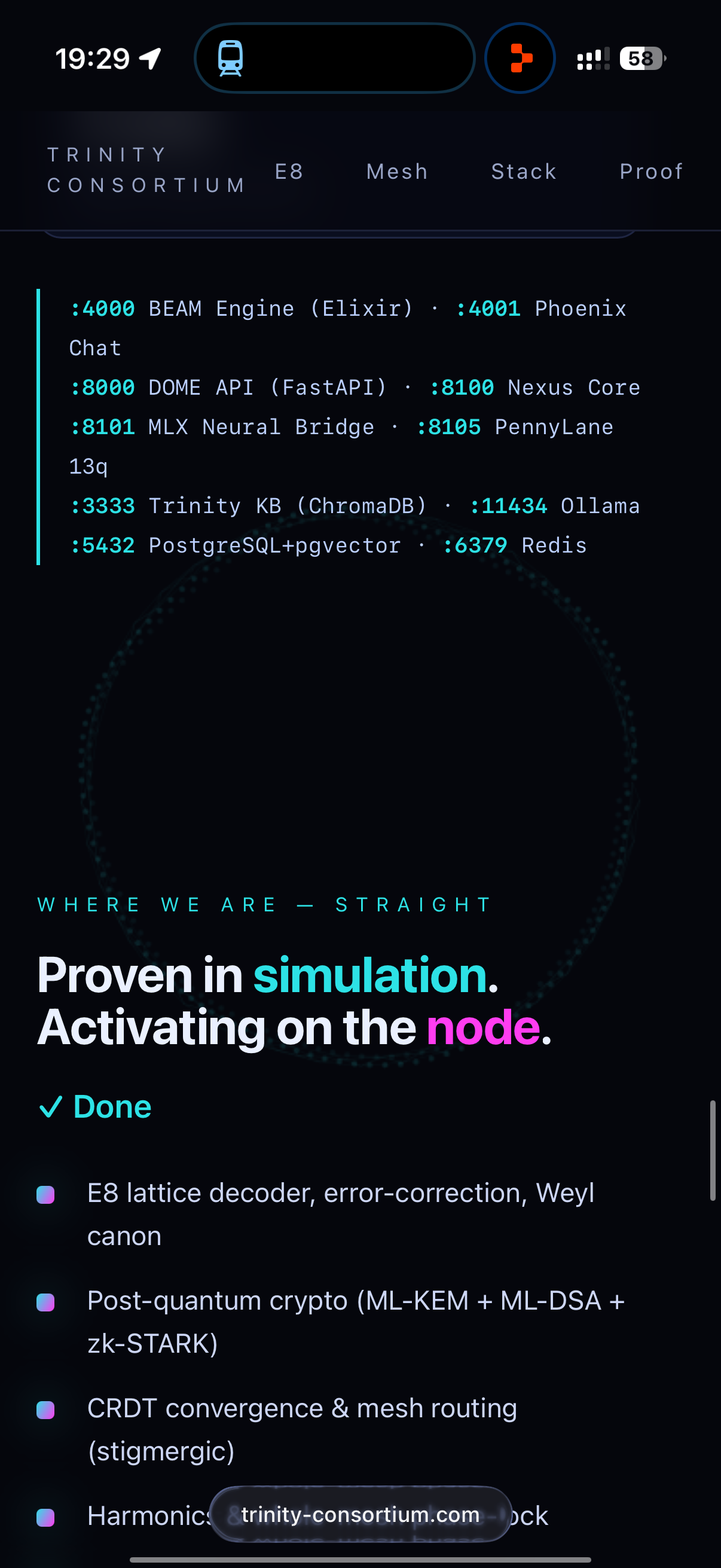 Proven in simulation, activating on the node: the service map
